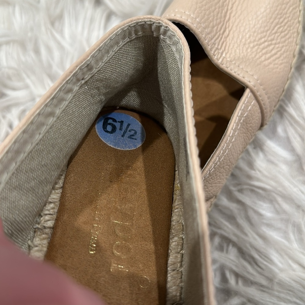 Anthropologie Maypol Pebbled Leather Slip On Espadrilles Sz 6.5 - Picture 15 of 16